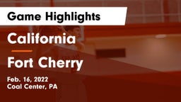 California  vs Fort Cherry  Game Highlights - Feb. 16, 2022