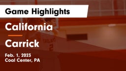 California  vs Carrick  Game Highlights - Feb. 1, 2023