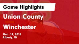 Union County  vs Winchester  Game Highlights - Dec. 14, 2018