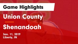 Union County  vs Shenandoah  Game Highlights - Jan. 11, 2019