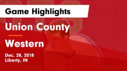 Union County  vs Western  Game Highlights - Dec. 28, 2018