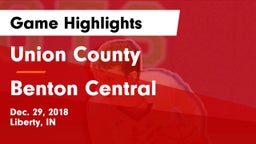 Union County  vs Benton Central Game Highlights - Dec. 29, 2018