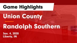 Union County  vs Randolph Southern  Game Highlights - Jan. 4, 2020