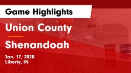Union County  vs Shenandoah  Game Highlights - Jan. 17, 2020