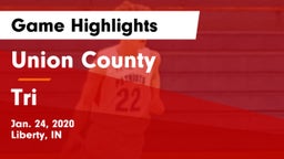 Union County  vs Tri  Game Highlights - Jan. 24, 2020