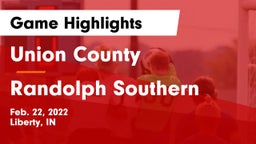 Union County  vs Randolph Southern  Game Highlights - Feb. 22, 2022