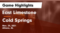 East Limestone  vs Cold Springs  Game Highlights - Nov. 24, 2021