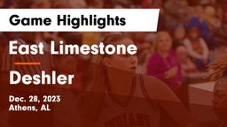 East Limestone  vs Deshler  Game Highlights - Dec. 28, 2023