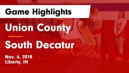 Union County  vs South Decatur  Game Highlights - Nov. 6, 2018