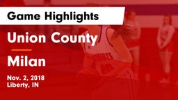 Union County  vs Milan Game Highlights - Nov. 2, 2018