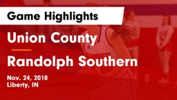 Union County  vs Randolph Southern Game Highlights - Nov. 24, 2018