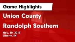 Union County  vs Randolph Southern Game Highlights - Nov. 30, 2019