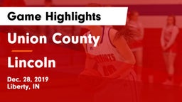 Union County  vs Lincoln  Game Highlights - Dec. 28, 2019