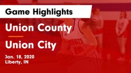 Union County  vs Union City  Game Highlights - Jan. 18, 2020