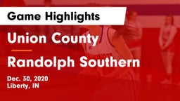 Union County  vs Randolph Southern  Game Highlights - Dec. 30, 2020