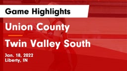 Union County  vs Twin Valley South  Game Highlights - Jan. 18, 2022
