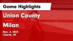 Union County  vs Milan  Game Highlights - Nov. 4, 2023