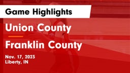 Union County  vs Franklin County  Game Highlights - Nov. 17, 2023