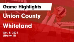 Union County  vs Whiteland  Game Highlights - Oct. 9, 2021