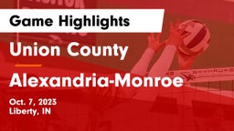 Union County  vs Alexandria-Monroe  Game Highlights - Oct. 7, 2023