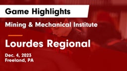 Mining & Mechanical Institute  vs Lourdes Regional Game Highlights - Dec. 4, 2023