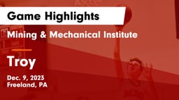 Mining & Mechanical Institute  vs Troy  Game Highlights - Dec. 9, 2023