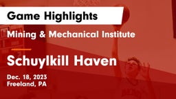 Mining & Mechanical Institute  vs Schuylkill Haven  Game Highlights - Dec. 18, 2023