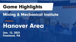 Mining & Mechanical Institute  vs Hanover Area  Game Highlights - Jan. 12, 2023