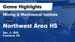 Mining & Mechanical Institute  vs Northwest Area HS Game Highlights - Dec. 6, 2023