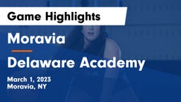 Moravia  vs Delaware Academy  Game Highlights - March 1, 2023