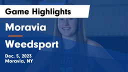 Moravia  vs Weedsport  Game Highlights - Dec. 5, 2023