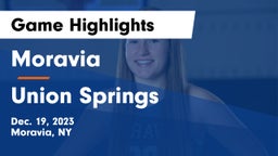 Moravia  vs Union Springs  Game Highlights - Dec. 19, 2023