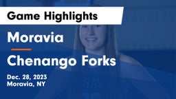 Moravia  vs Chenango Forks  Game Highlights - Dec. 28, 2023