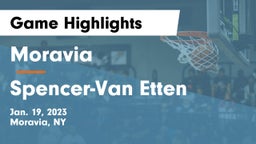 Moravia  vs Spencer-Van Etten  Game Highlights - Jan. 19, 2023