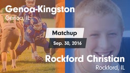Matchup: Genoa-Kingston High vs. Rockford Christian  2016
