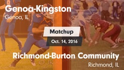 Matchup: Genoa-Kingston High vs. Richmond-Burton Community  2016