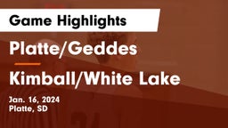 Platte/Geddes  vs Kimball/White Lake  Game Highlights - Jan. 16, 2024