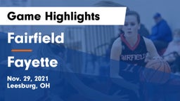 Fairfield  vs Fayette  Game Highlights - Nov. 29, 2021