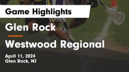 Glen Rock  vs Westwood Regional  Game Highlights - April 11, 2024