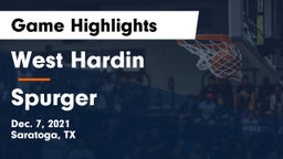 West Hardin  vs Spurger  Game Highlights - Dec. 7, 2021