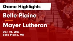 Belle Plaine  vs Mayer Lutheran  Game Highlights - Dec. 21, 2023