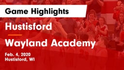 Hustisford  vs Wayland Academy  Game Highlights - Feb. 4, 2020