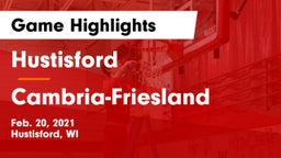 Hustisford  vs Cambria-Friesland  Game Highlights - Feb. 20, 2021