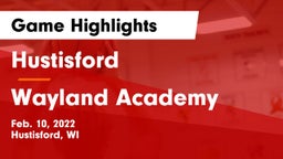 Hustisford  vs Wayland Academy  Game Highlights - Feb. 10, 2022