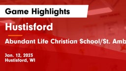 Hustisford  vs Abundant Life Christian School/St. Ambrose CO-OP Game Highlights - Jan. 12, 2023