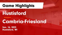 Hustisford  vs Cambria-Friesland  Game Highlights - Jan. 16, 2023