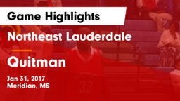 Northeast Lauderdale  vs Quitman  Game Highlights - Jan 31, 2017