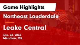 Northeast Lauderdale  vs Leake Central  Game Highlights - Jan. 24, 2023