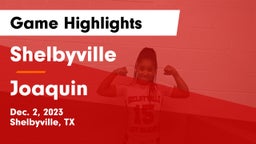 Shelbyville  vs Joaquin  Game Highlights - Dec. 2, 2023