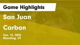 San Juan  vs Carbon  Game Highlights - Jan. 15, 2020